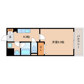 間取図 大和路線・関西本線/奈良駅 徒歩2分 8階 築21年