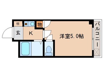 間取図 桜井線<万葉まほろば線>/京終駅 徒歩10分 2階 築31年