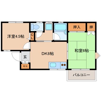 間取図 大和路線・関西本線/奈良駅 バス10分八条町地蔵前下車:停歩3分 1階 築30年