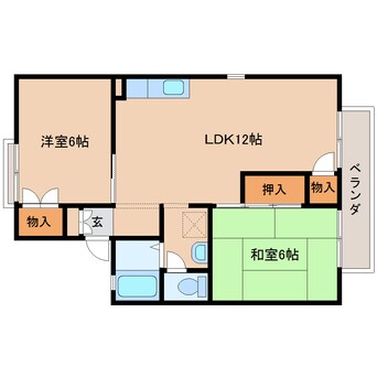 間取図 近鉄難波線・奈良線/近鉄奈良駅 バス14分西九条町下車:停歩5分 2階 築33年