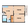 桜井線<万葉まほろば線>/京終駅 徒歩5分 2階 築38年 2DKの間取り
