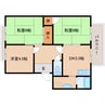 近鉄難波線・奈良線/近鉄奈良駅 バス:10分:停歩3分 2階 築27年 3DKの間取り