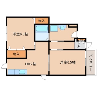 間取図 大和路線・関西本線/奈良駅 バス10分八条地蔵前下車:停歩6分 1階 築24年