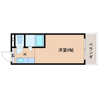 間取図 近鉄難波線・奈良線/新大宮駅 徒歩7分 4階 築31年