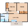 大和路線・関西本線/奈良駅 バス:16分:停歩4分 2階 築35年 2LDKの間取り