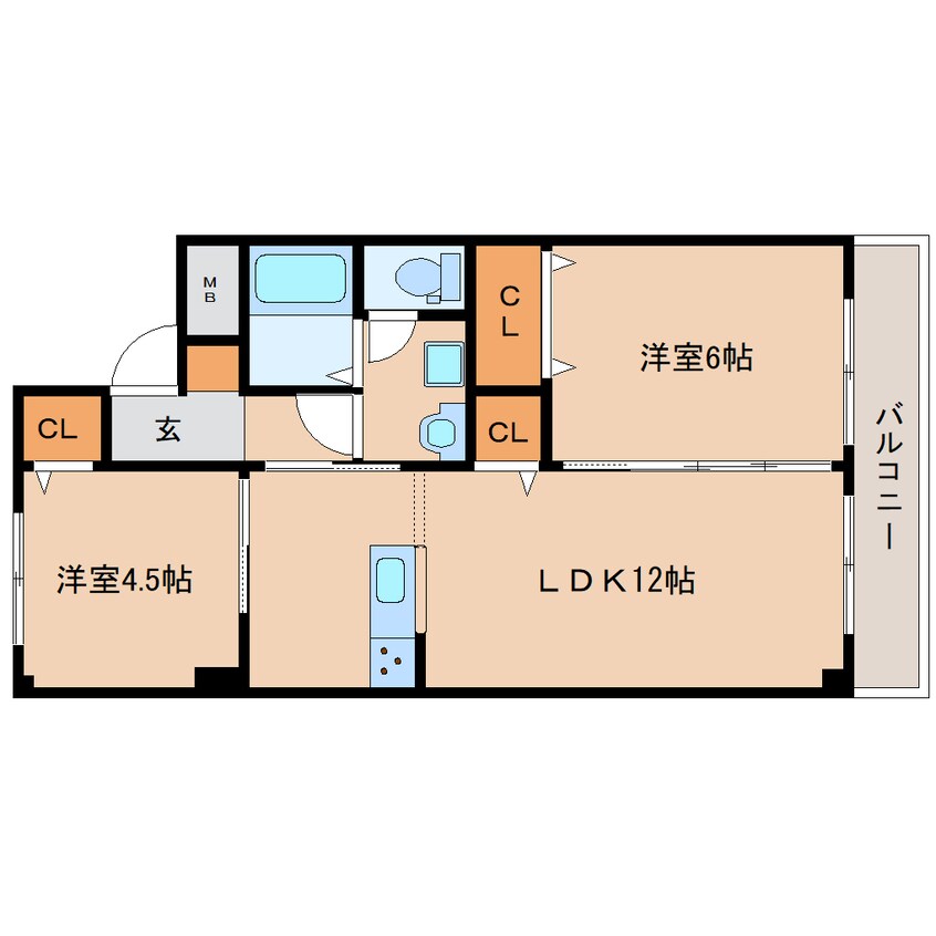 間取図 大和路線・関西本線/奈良駅 徒歩19分 1階 築33年