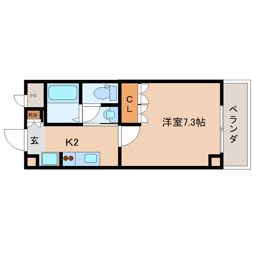 間取図 近鉄難波線・奈良線/新大宮駅 徒歩3分 5階 築14年