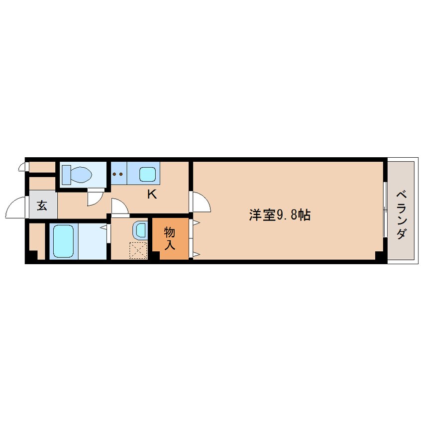 間取図 近鉄難波線・奈良線/新大宮駅 徒歩7分 1階 築17年