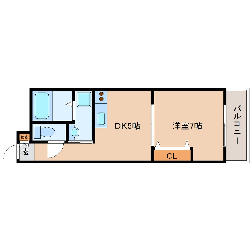 間取図 大和路線・関西本線/奈良駅 徒歩4分 2階 築18年