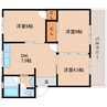 大和路線・関西本線/奈良駅 バス:9分:停歩3分 3階 築47年 3DKの間取り