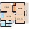 大和路線・関西本線/奈良駅 バス:9分:停歩3分 3階 築48年 3DKの間取り