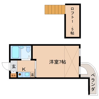 間取図 大和路線・関西本線/奈良駅 徒歩8分 1階 築35年