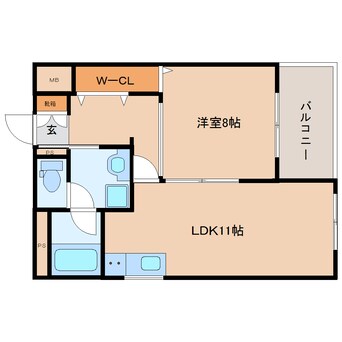 間取図 近鉄難波線・奈良線/近鉄奈良駅 徒歩22分 2階 築16年