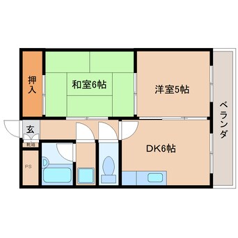 間取図 近鉄難波線・奈良線/近鉄奈良駅 徒歩8分 3階 築29年