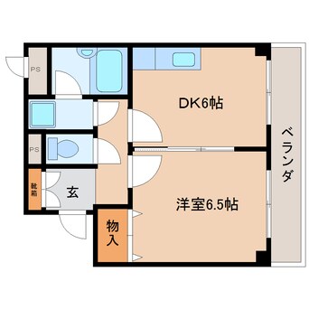 間取図 近鉄難波線・奈良線/近鉄奈良駅 徒歩8分 4階 築28年