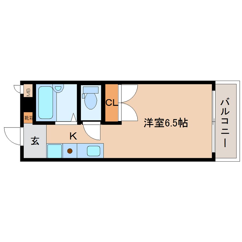 間取図 近鉄難波線・奈良線/近鉄奈良駅 徒歩12分 3階 築31年