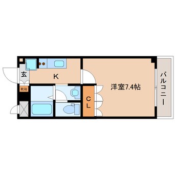 間取図 大和路線・関西本線/木津駅 徒歩1分 7階 築15年