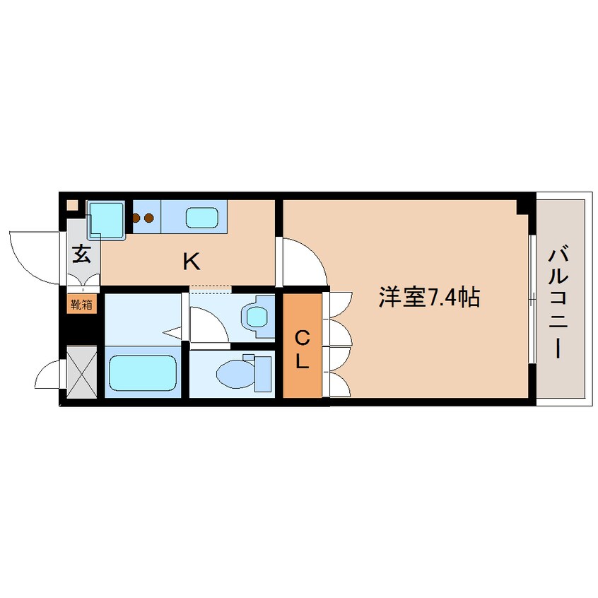 間取図 大和路線・関西本線/木津駅 徒歩1分 7階 築15年