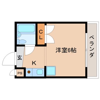 間取図 大和路線・関西本線/奈良駅 バス6分北神殿下車:停歩2分 3階 築30年