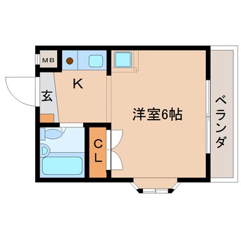 間取図 大和路線・関西本線/奈良駅 バス6分北神殿下車:停歩2分 3階 築30年