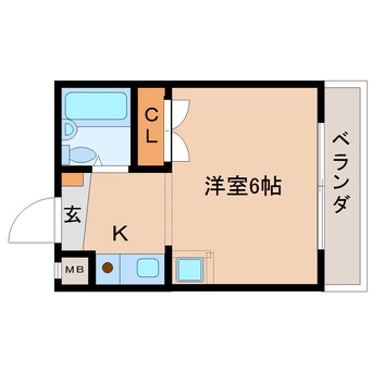 間取図 大和路線・関西本線/奈良駅 バス6分北神殿下車:停歩2分 3階 築30年