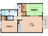 奈良線/上狛駅 徒歩8分 2階 築25年 2LDKの間取り