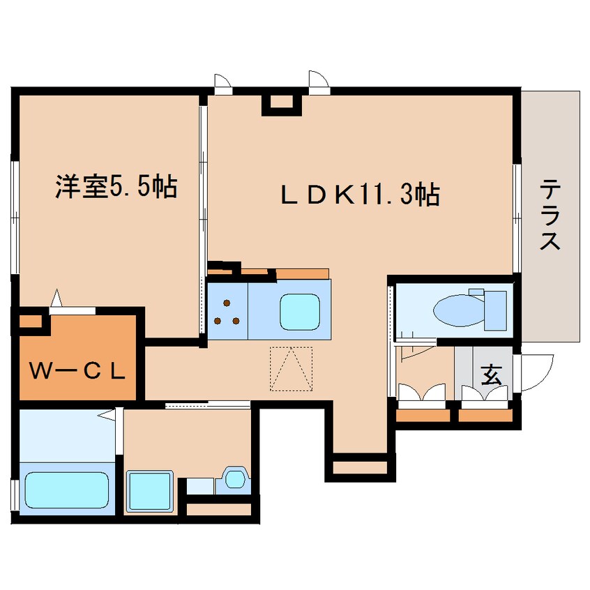 間取図 大和路線・関西本線/奈良駅 徒歩22分 1階 築10年