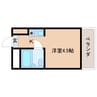 近鉄難波線・奈良線/近鉄奈良駅 徒歩29分 5階 築38年 1Rの間取り