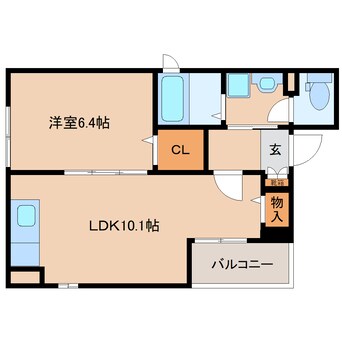 間取図 大和路線・関西本線/奈良駅 バス13分西九条下車:停歩5分 2階 築11年