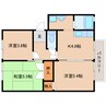 近鉄難波線・奈良線/近鉄奈良駅 バス:10分:停歩3分 2階 築26年 3Kの間取り