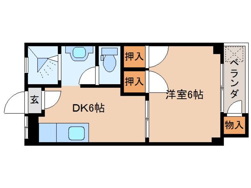 間取図 大和路線・関西本線/奈良駅 徒歩7分 3階 築51年