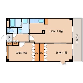 間取図 近鉄難波線・奈良線/近鉄奈良駅 バス17分州見台7丁目下車:停歩3分 2階 築20年