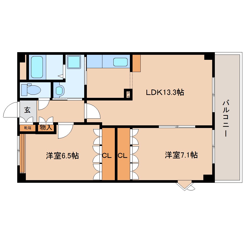 間取り図 近鉄難波線・奈良線/近鉄奈良駅 バス17分州見台7丁目下車:停歩3分 2階 築20年