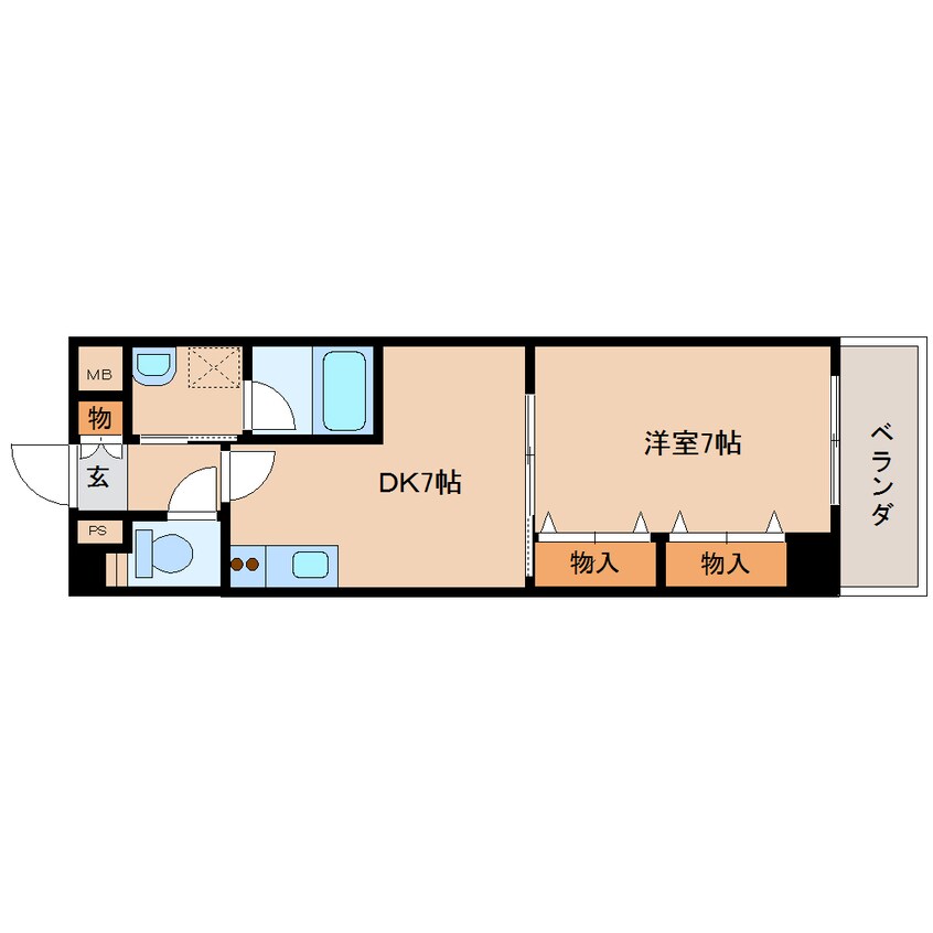 間取図 大和路線・関西本線/奈良駅 徒歩6分 4階 築20年