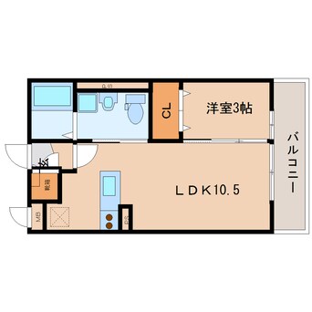 間取図 近鉄難波線・奈良線/新大宮駅 徒歩14分 3階 築15年