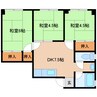 近鉄難波線・奈良線/近鉄奈良駅 徒歩17分 6階 築57年 3DKの間取り