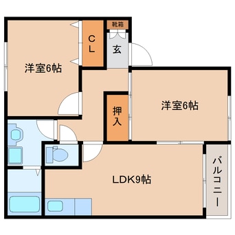 間取図 大和路線・関西本線/加茂駅 徒歩10分 1階 築27年