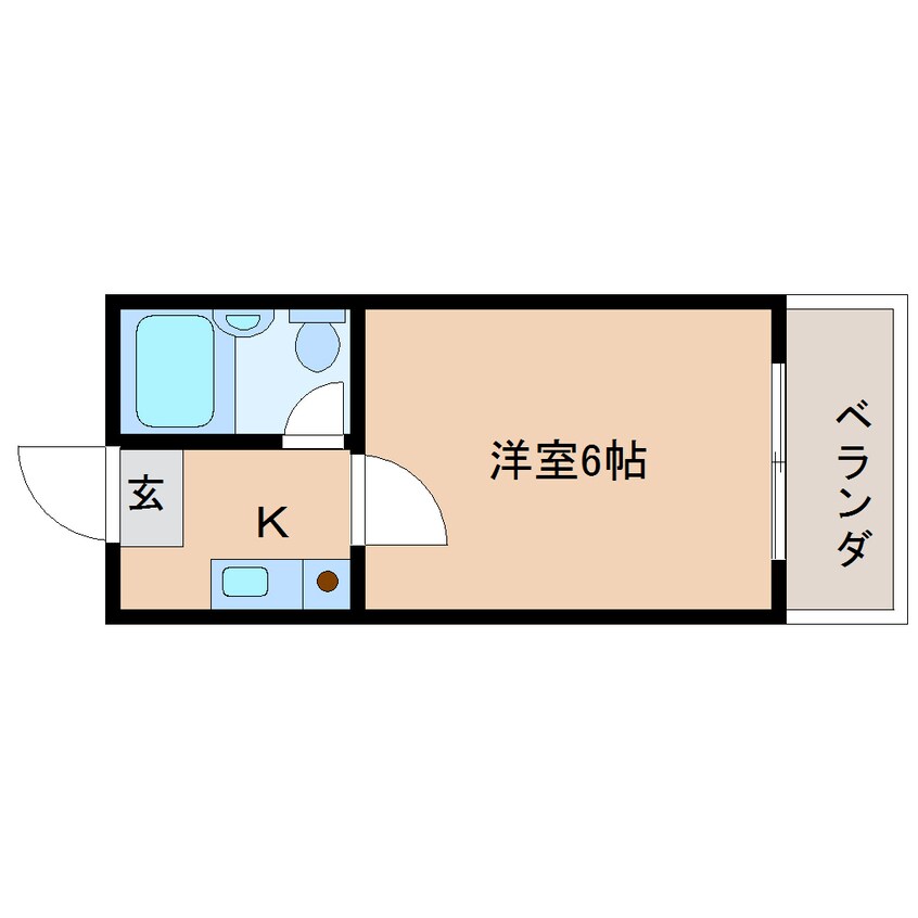 間取図 大和路線・関西本線/奈良駅 徒歩18分 3階 築33年