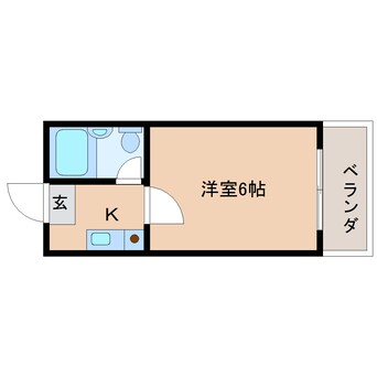 間取図 大和路線・関西本線/奈良駅 徒歩18分 2階 築33年