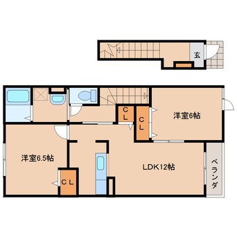 間取図 大和路線・関西本線/奈良駅 バス15分辰市農協下車:停歩4分 2階 築17年