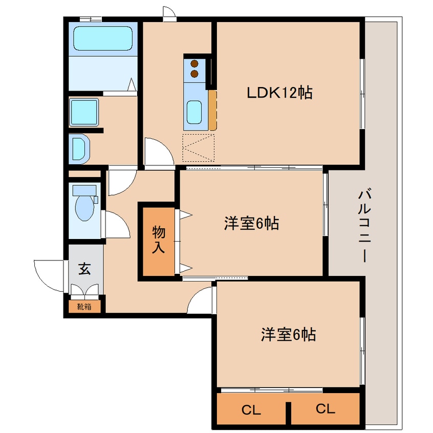 間取図 大和路線・関西本線/奈良駅 バス8分北神殿下車:停歩6分 2階 築11年