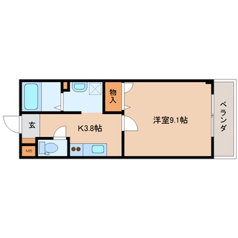 間取図 大和路線・関西本線/奈良駅 徒歩5分 1階 築20年