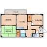 奈良線/平城山駅 徒歩1分 2階 築27年 3DKの間取り