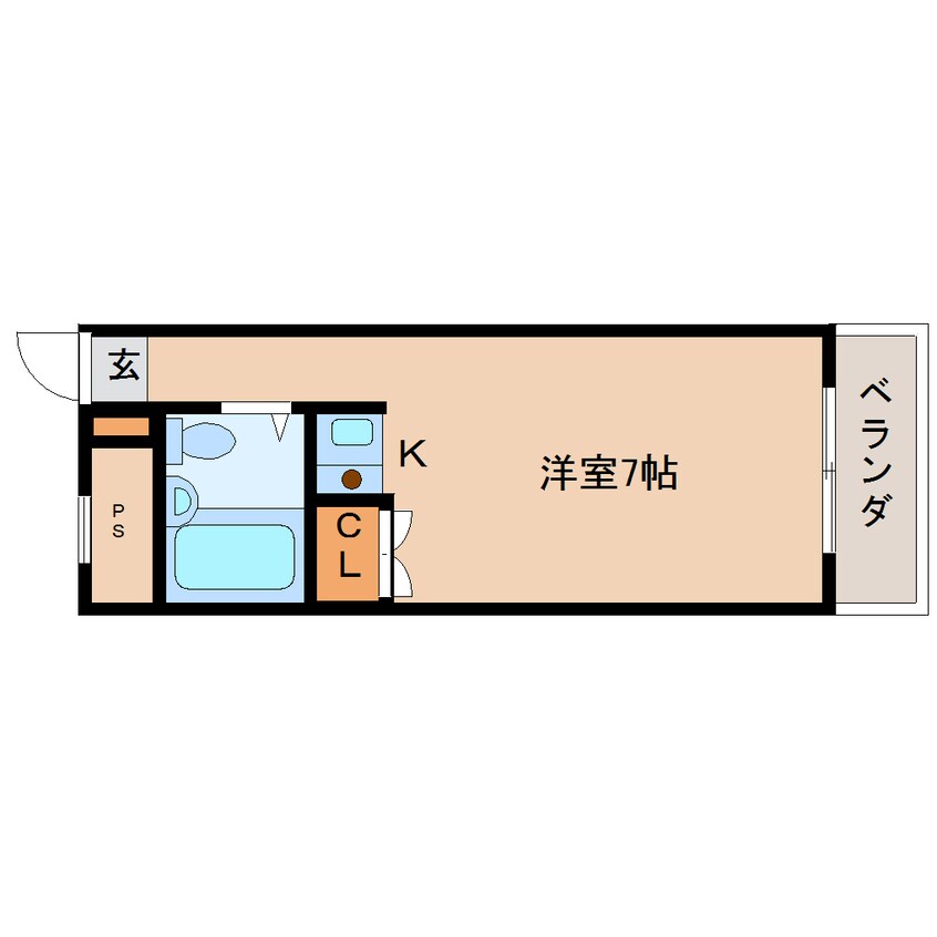 間取図 大和路線・関西本線/奈良駅 徒歩3分 5階 築34年