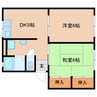 奈良線/木津駅 徒歩15分 1階 築32年 2DKの間取り