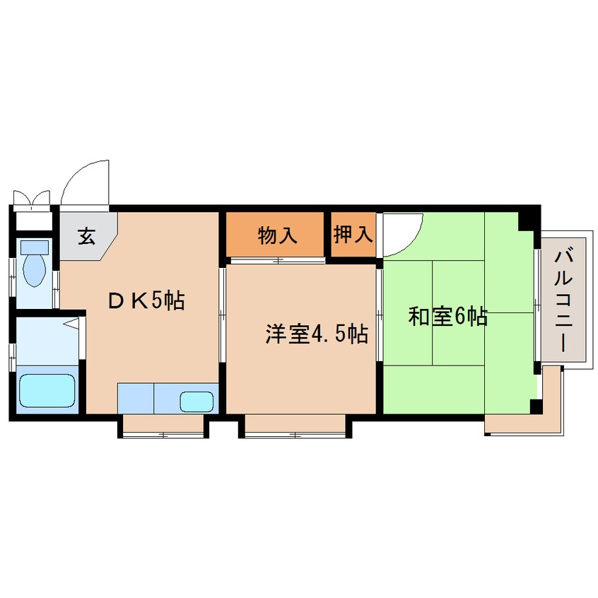 間取図 近鉄難波線・奈良線/新大宮駅 徒歩5分 3階 築37年