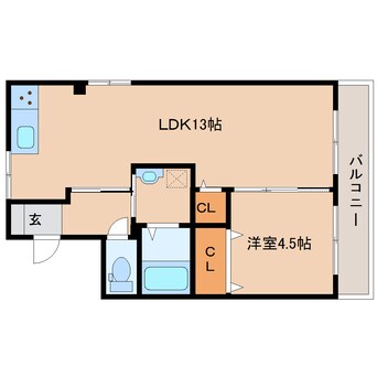 間取図 大和路線・関西本線/奈良駅 徒歩19分 1階 築33年