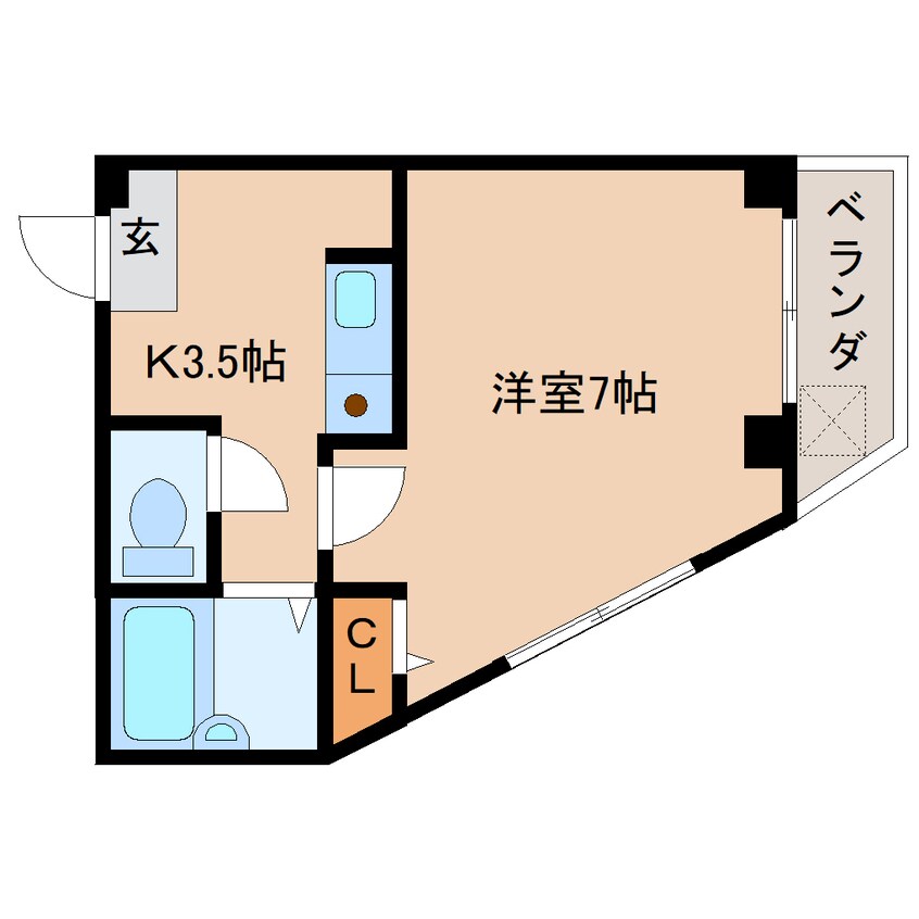間取図 近鉄難波線・奈良線/近鉄奈良駅 徒歩6分 2階 築26年
