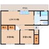 大和路線・関西本線/奈良駅 バス:16分:停歩4分 1階 築36年 2LDKの間取り
