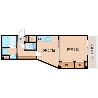 間取図 大和路線・関西本線/奈良駅 徒歩1分 2階 築11年